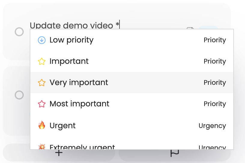 Add attributes while typing with shortcuts