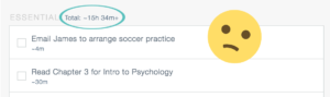 Putting too much on your todo list