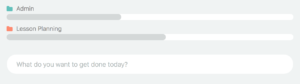 Time targets visible on top of your todo list