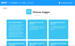 Select the To-do list trigger
