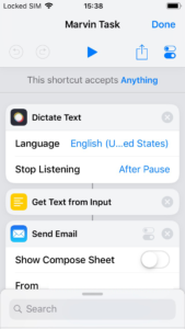 Siri shortcut Amazing Marvin