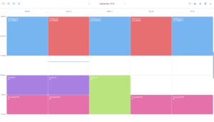A time blocking schedule (Amazing Marvin app)
